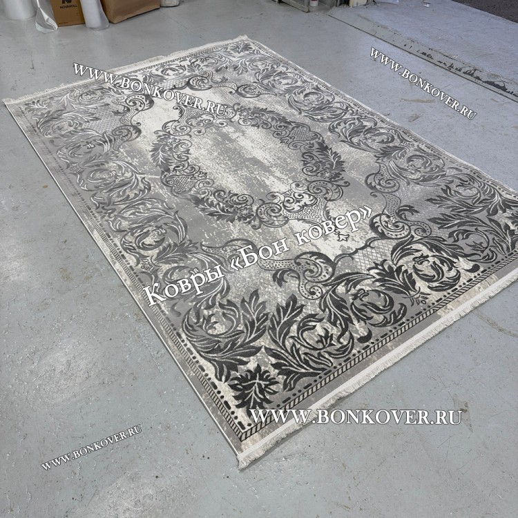 Ковер Турция Для Гостиной Дизайн 96 Серый