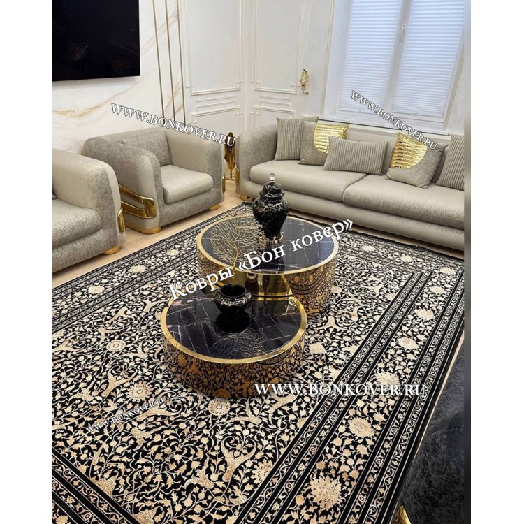 Иранский Ковер Бамбуковый Шелк Дизайн 30686